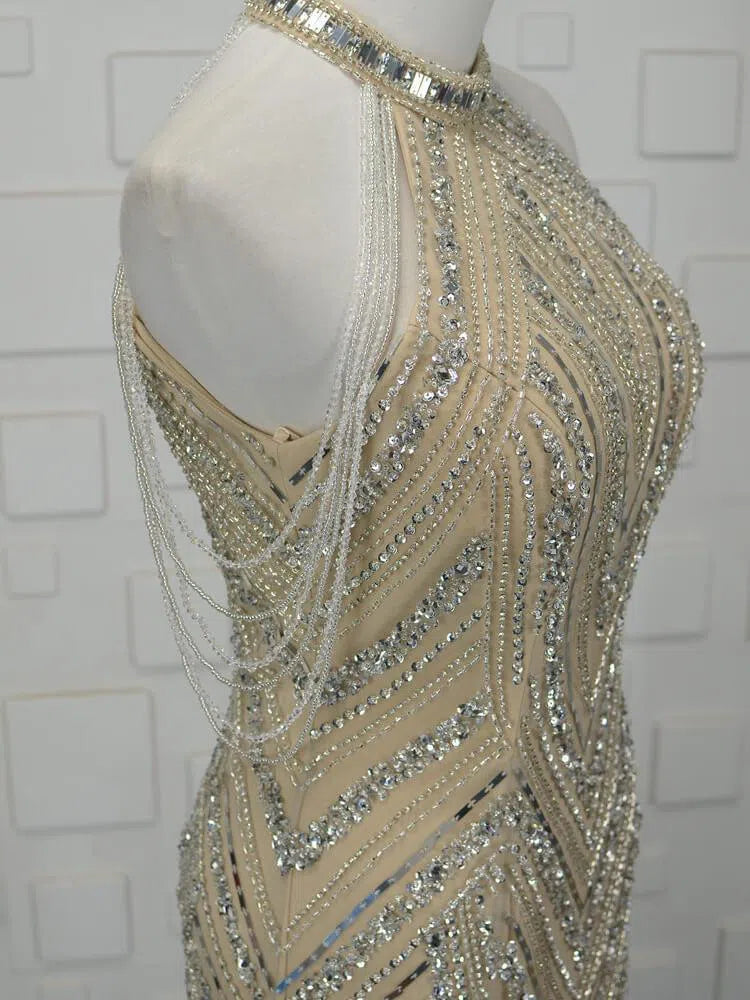 20s Vintage Formal Dresses Gatsby Party Dress FD1428-Evening Dresses 2025 -Viniodress-Gold-US 2-