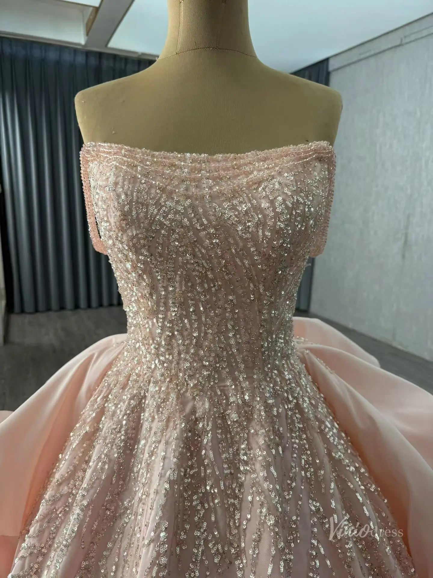 Robe de bal rose de luxe, manches cape, robe de coing Vintage, FD1665 viniodress
