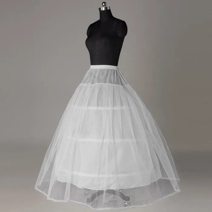 3-Hoop Petticoat for Ball Gown Prom Dresses P1020-Petticoats 2025 -Viniodress-Ivory-