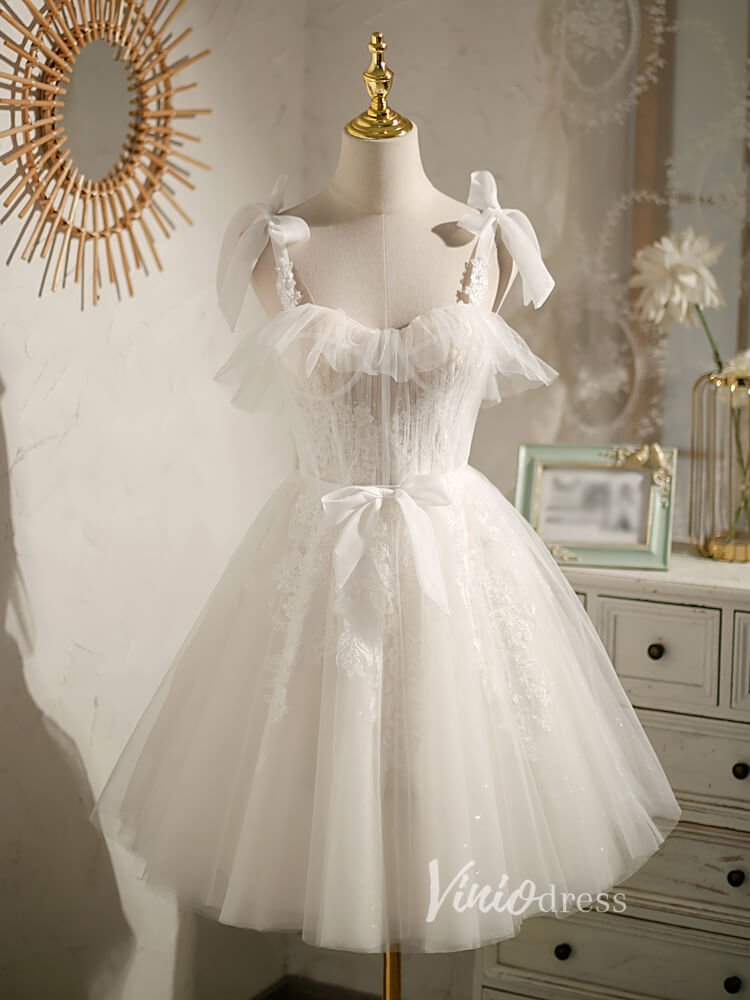 Cute Homecoming Dresses Sweetheart Neck Graduation Dress with Bow SD14 – Viniodress