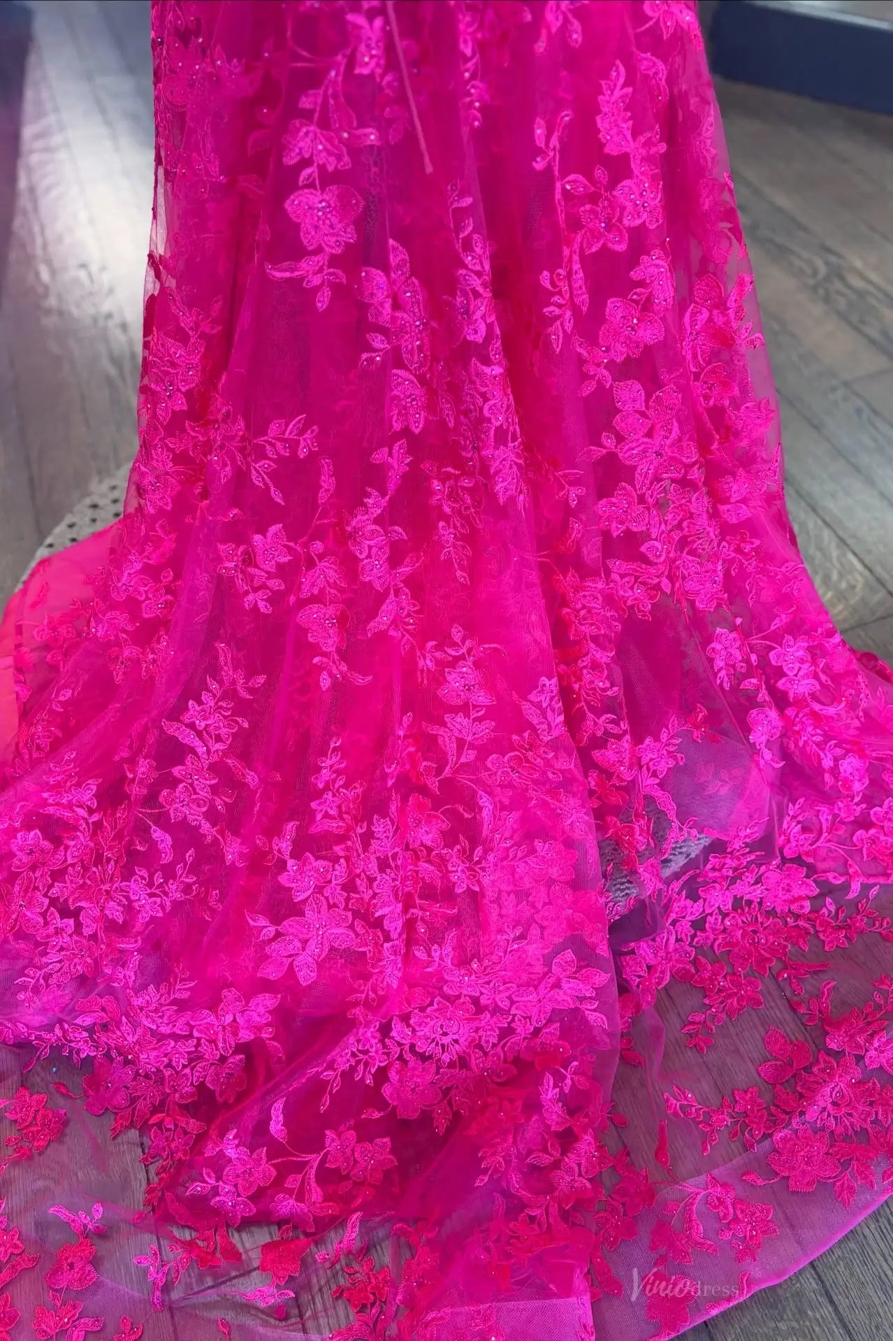 LP034-Prom Dresses 2026-Viniodress-Fuchsia-Custom Size-