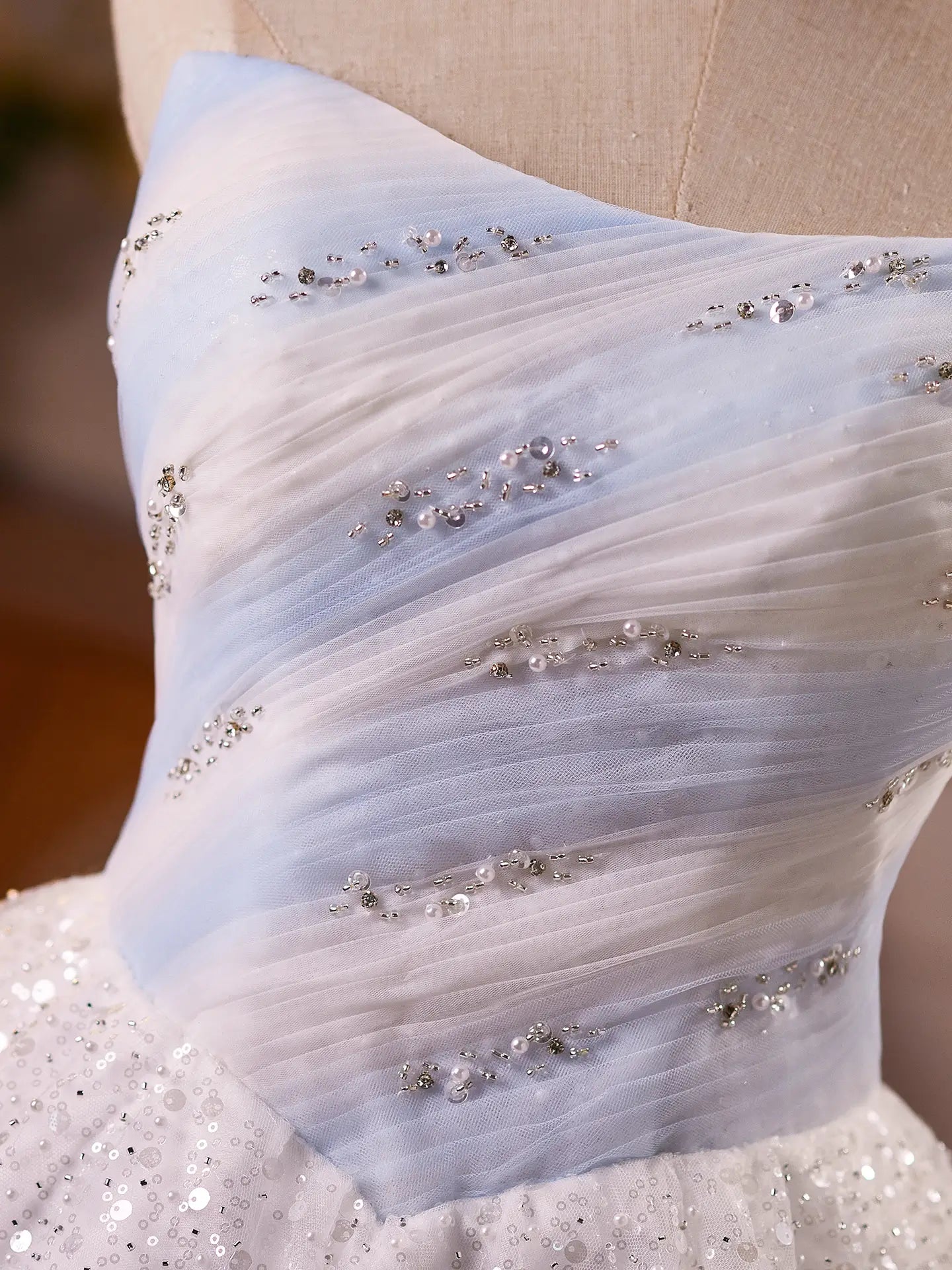 Light Blue Ombré Homecoming Dress with Draped Bodice & Sparkly Tulle Skirt -BJ121-Homecoming Dresses 2026-Viniodress-Light Blue-Custom Size – Add Measurements in Cart-