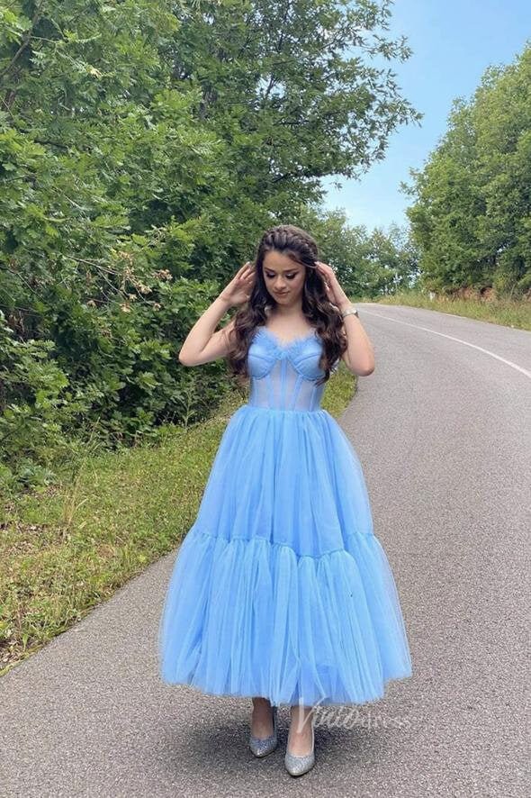 A-line Tulle Maxi Dress Long Prom Dress Baby Blue FD2309-prom dresses 2025 -Viniodress-Light Blue-Custom Size-