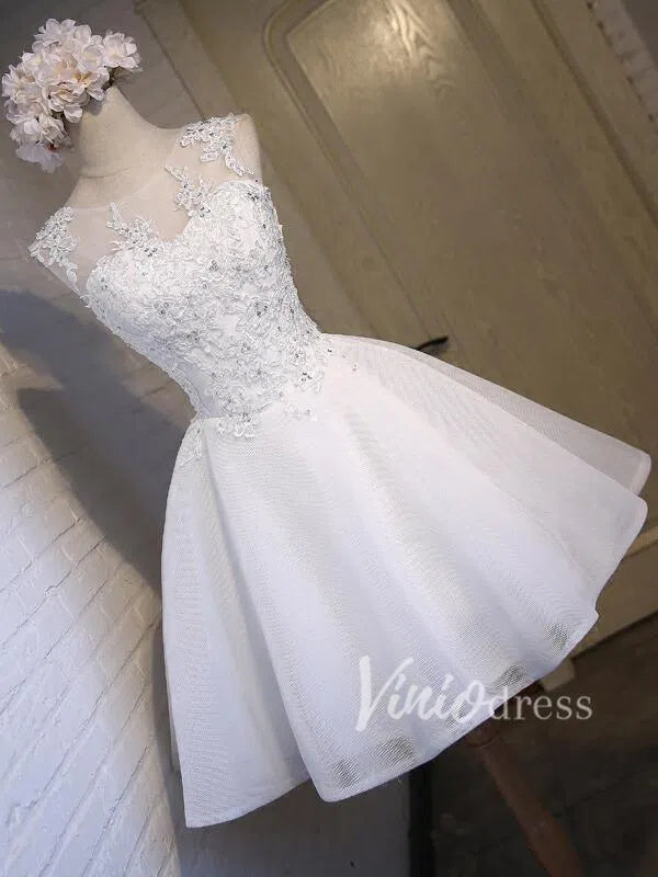 A-line White Homecoming Dresses SD1033-Homecoming Dresses 2025 -Viniodress-Ivory-Custom Size-