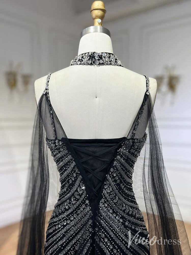 Beaded 1920s Prom Dresses Cape Sleeve Gatsby Formal Dresses AD1250-Evening Dresses 2025 -Viniodress-Navy-US 2-