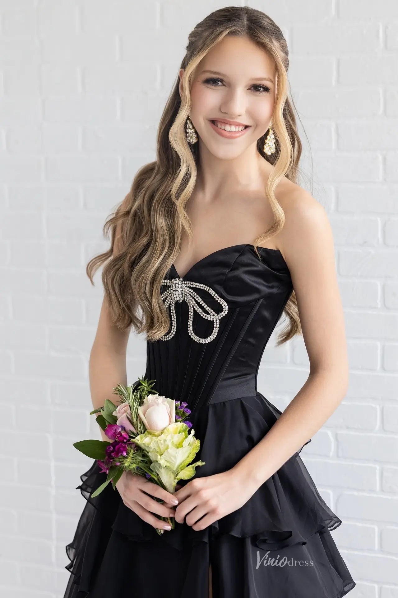 RF314-prom dresses 2026-Viniodress-Black-Custom Size-
