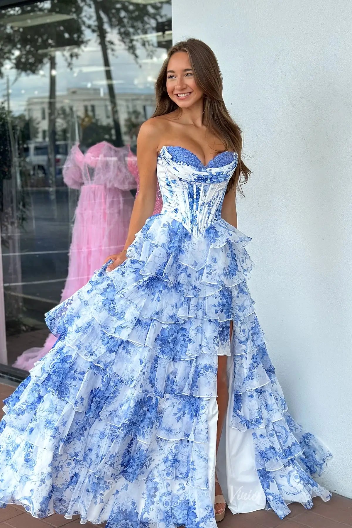 RF067-prom dresses 2026-Viniodress-Blue-Custom Size-