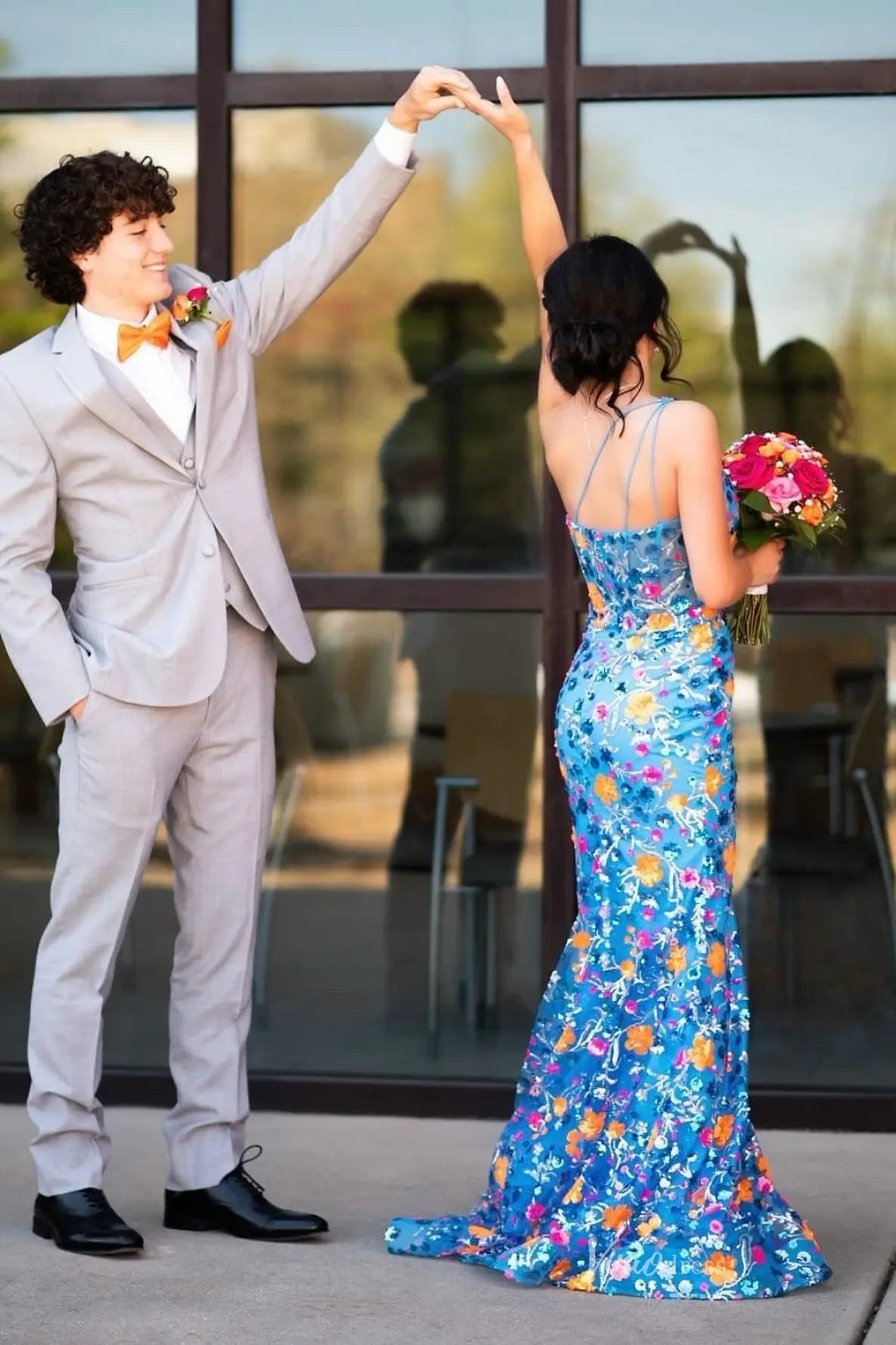 LP019-prom dresses 2026-Viniodress-Blue-Custom Size-