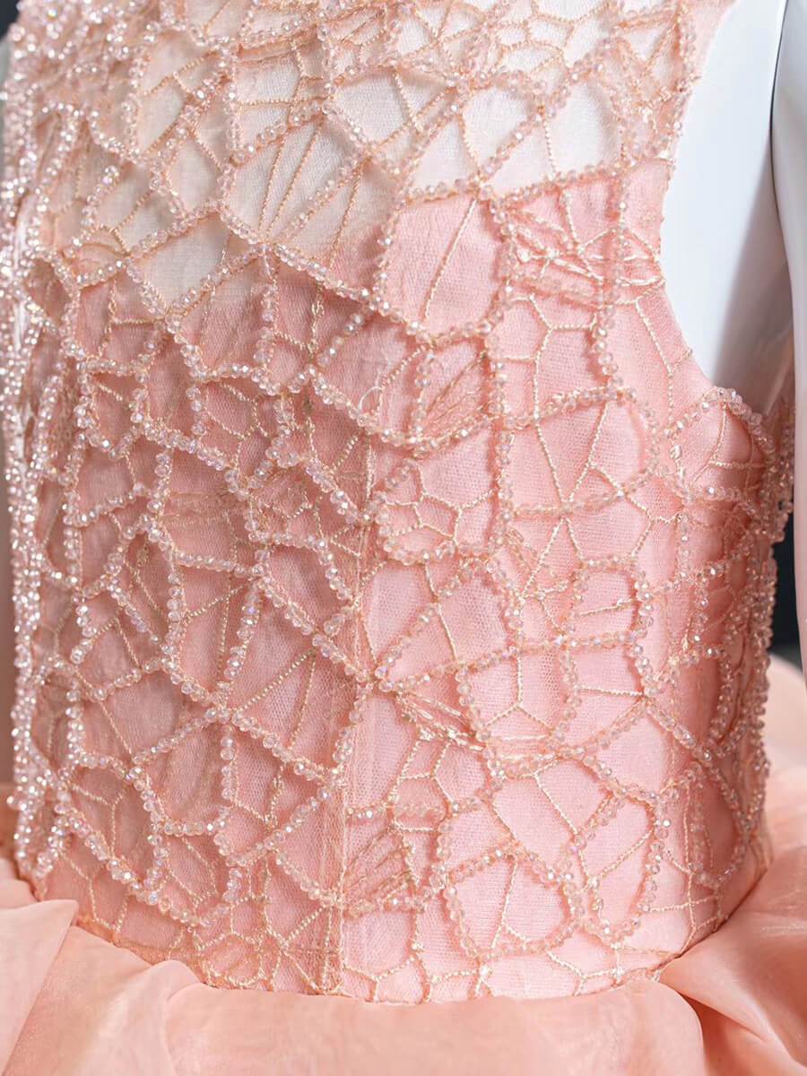 Blush Pink Pageant Dress for Little Girls FD1096C-Pageant Dresses for Kids 2025 -Viniodress-As Picture-Custom Size-