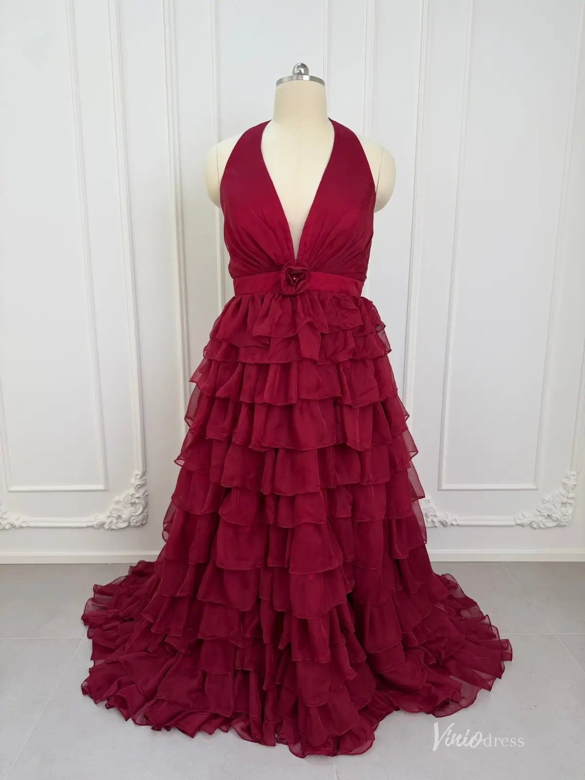 RFH02-prom dresses 2026-Viniodress-Burgundy-Custom Size – Add Measurements in Cart-