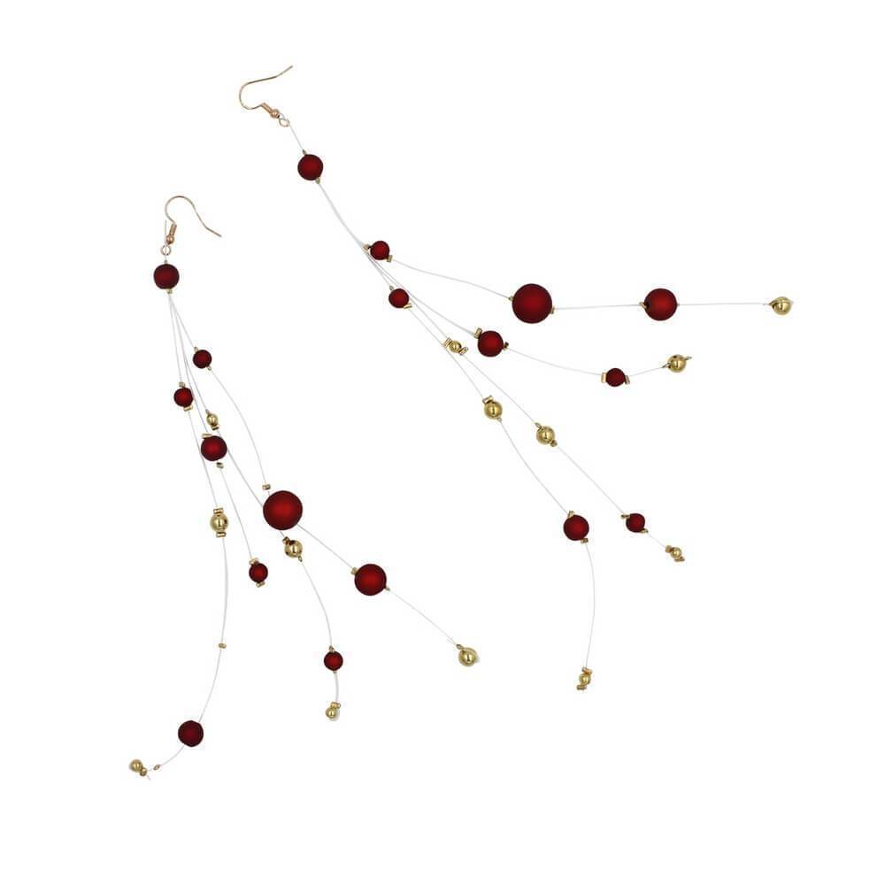 Burgundy Headband and Eearrings Set AC1107-Headpieces 2025 -Viniodress-Headband&Earrings-