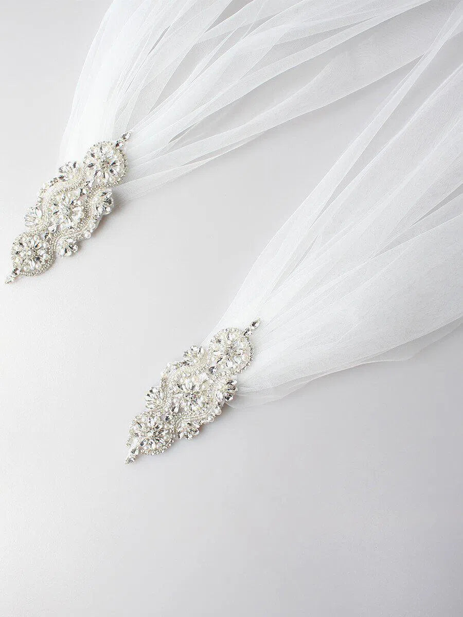 Cathedral Bridal Cape Veils AC1000-Bridal Veil 2025 -Viniodress-Ivory-