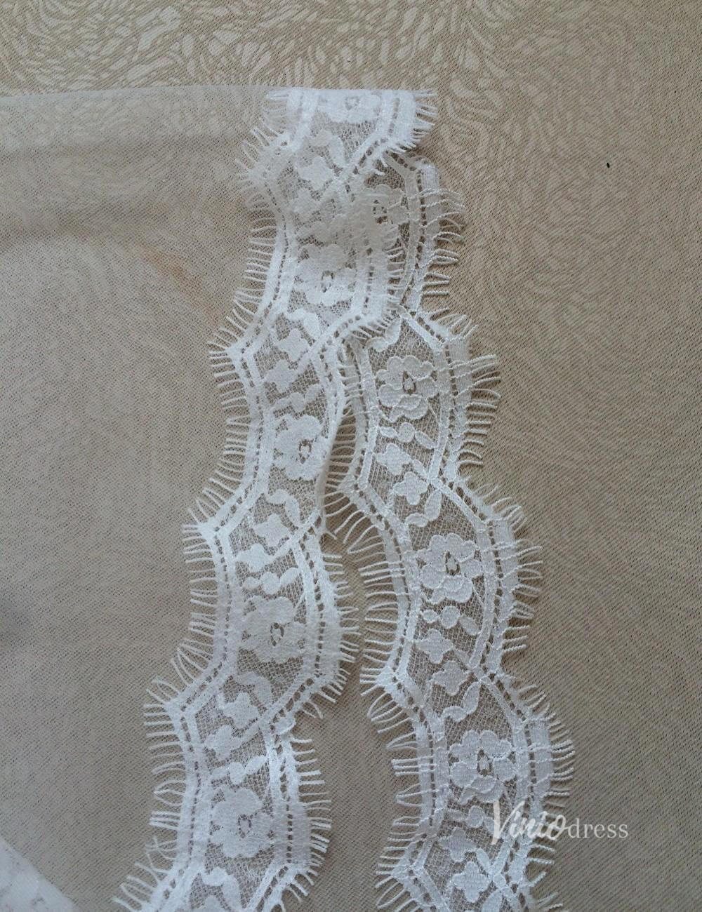 Classic One Tier Short Mantilla Veil Viniodress-Bridal Veil 2025 -Viniodress-Ivory-