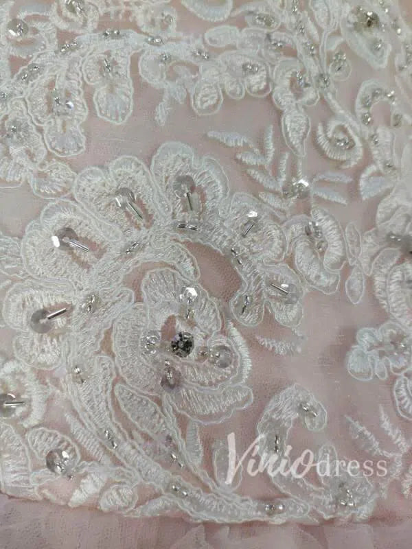 Cute Blush Pink Flower Girl Dresses with Tiered Skirt GL1004-flower girl dresses 2025 -Viniodress-Blush Pink-Custom Size-