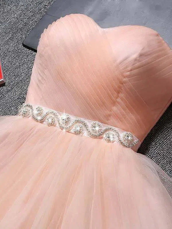 Cute Royal Blue Strapless Homecoming Dresses with Sash SD1001-Homecoming Dresses 2025 -Viniodress-Royal Blue-Custom Size-