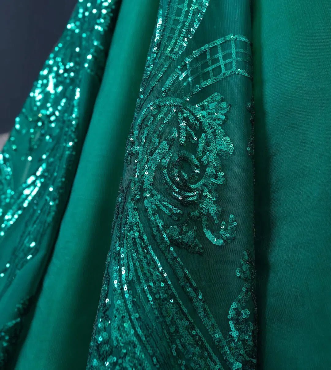 Emerald Green Quince Dress Long Sleeve Princess Ball Gown FD2454 viniodress-Quinceanera Dresses 2025 -Viniodress-Emerald Green-Custom Size-