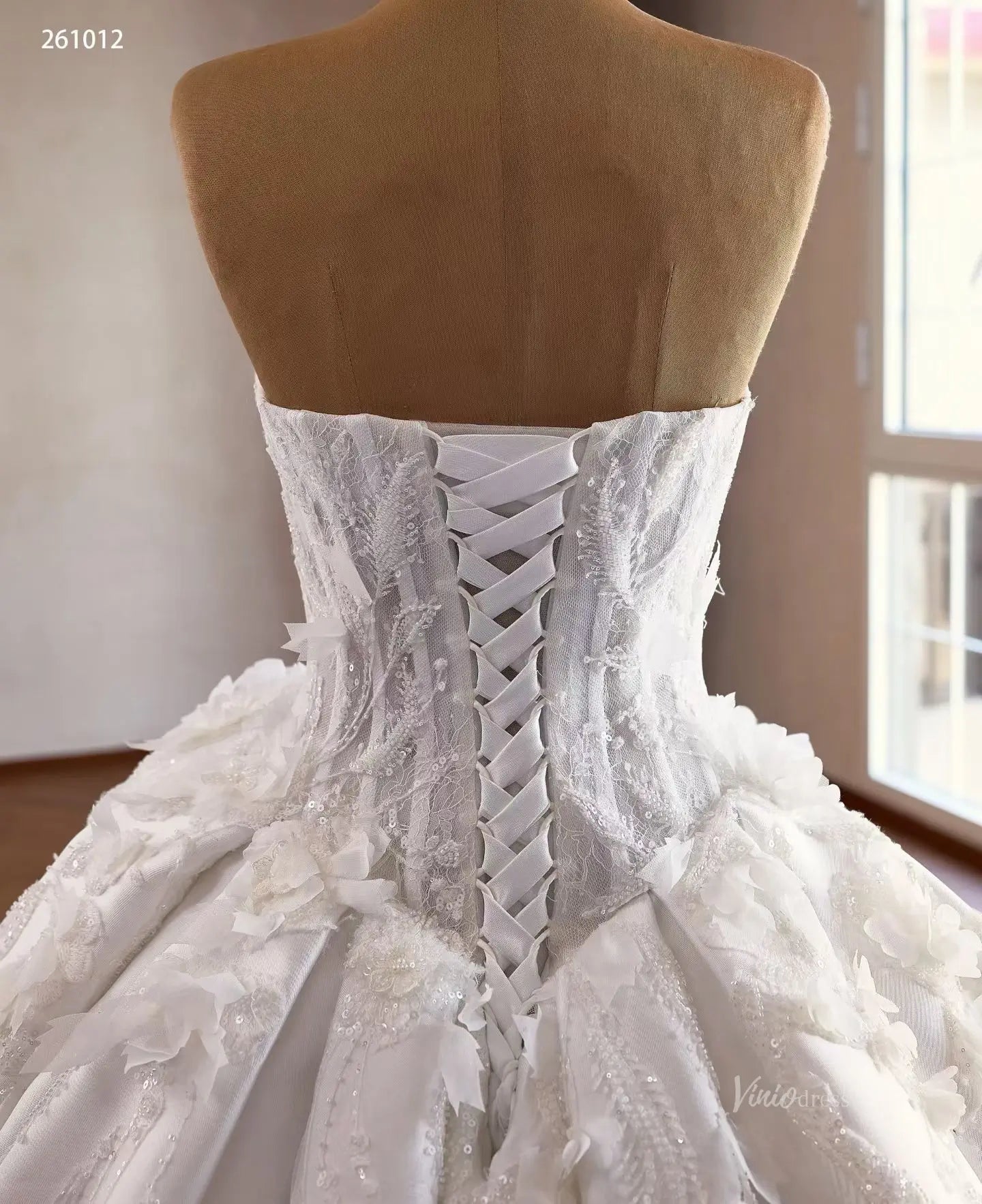 261012 1meter-wedding dresses 2026-Viniodress-Ivory-Custom Size – Add Measurements in Cart-