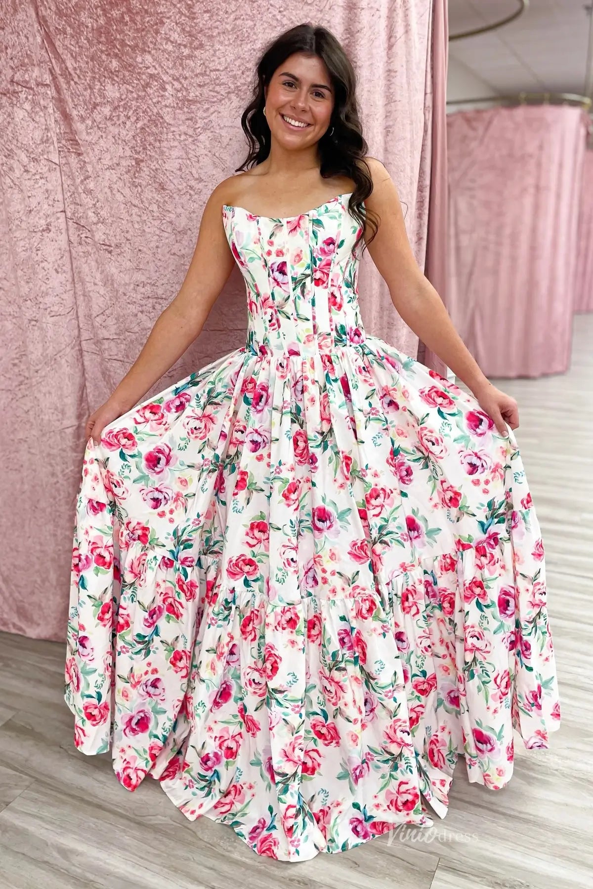 AS047-prom dresses 2026-Viniodress-Pink-Custom Size-