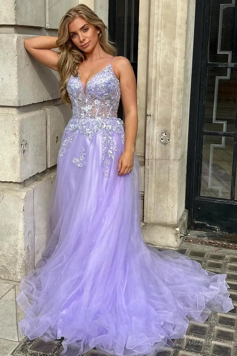 TU011不转-prom dresses 2026-Viniodress-Lavender-Custom Size-
