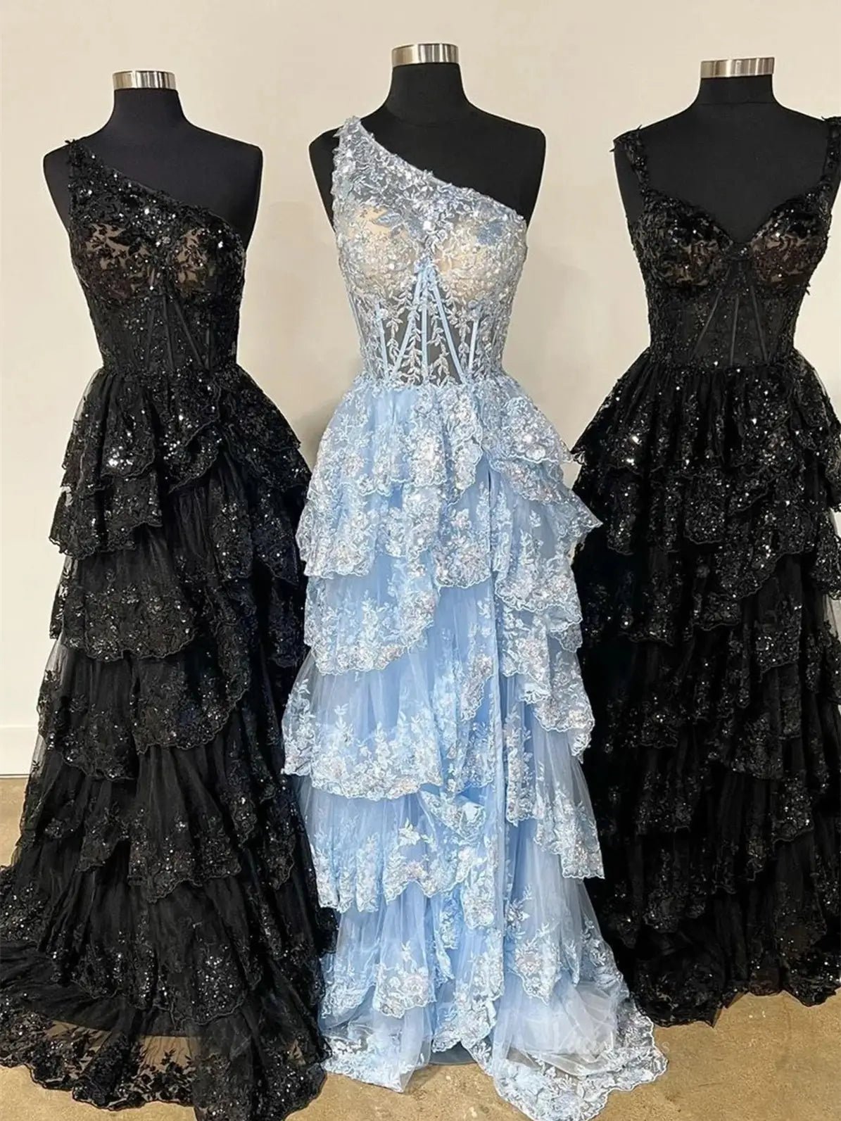 Lavender Ruffle Prom Dresses Skirt with Slit One Shoulder Formal Dresses FD3637C-prom dresses 2025 -Viniodress-Lavender-Custom Size-