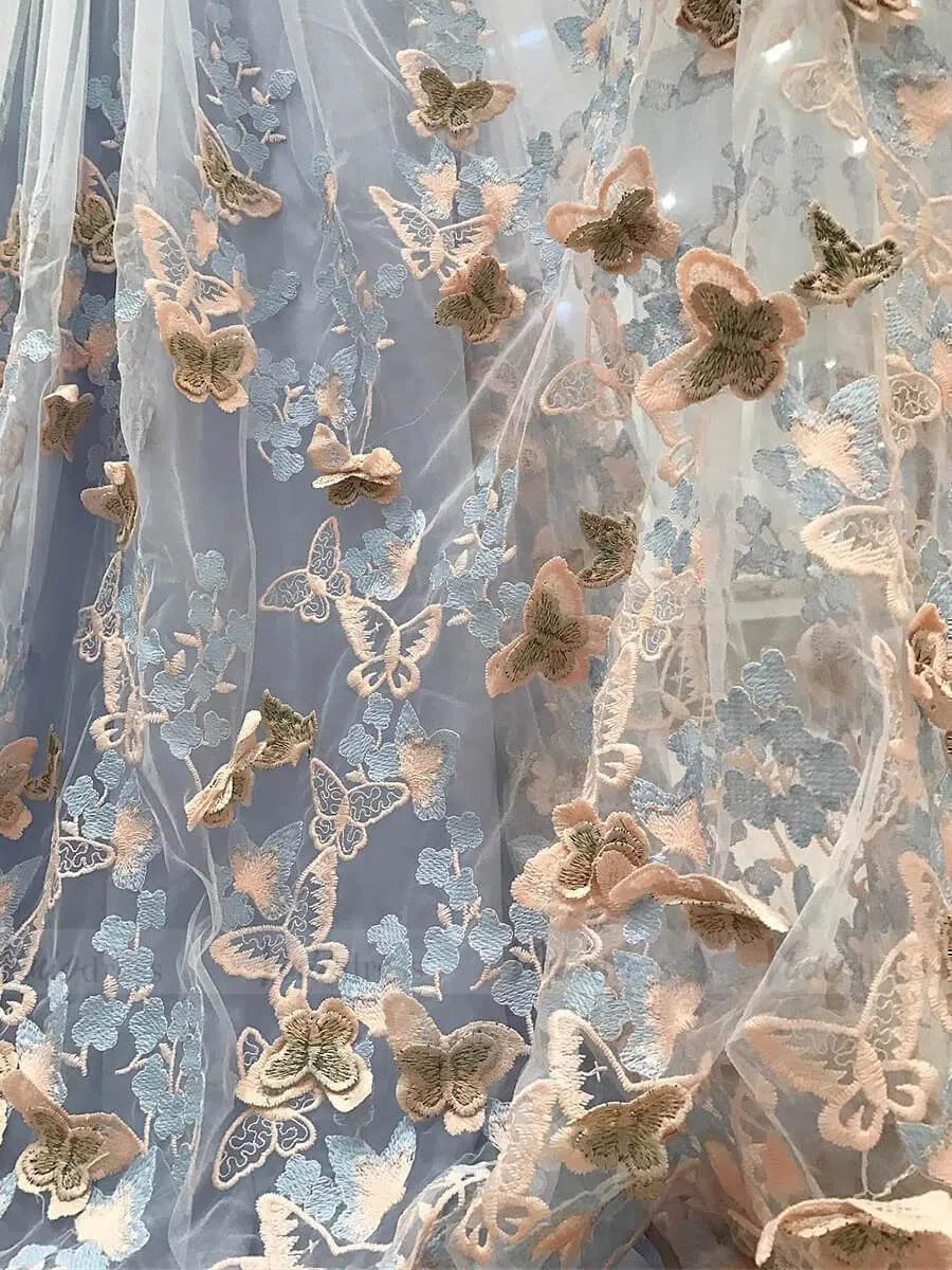 Light Blue Boho Prom Dresses with Butterfly Appliques FD1637-prom dresses 2025 -Viniodress-Light Blue-Custom Size-