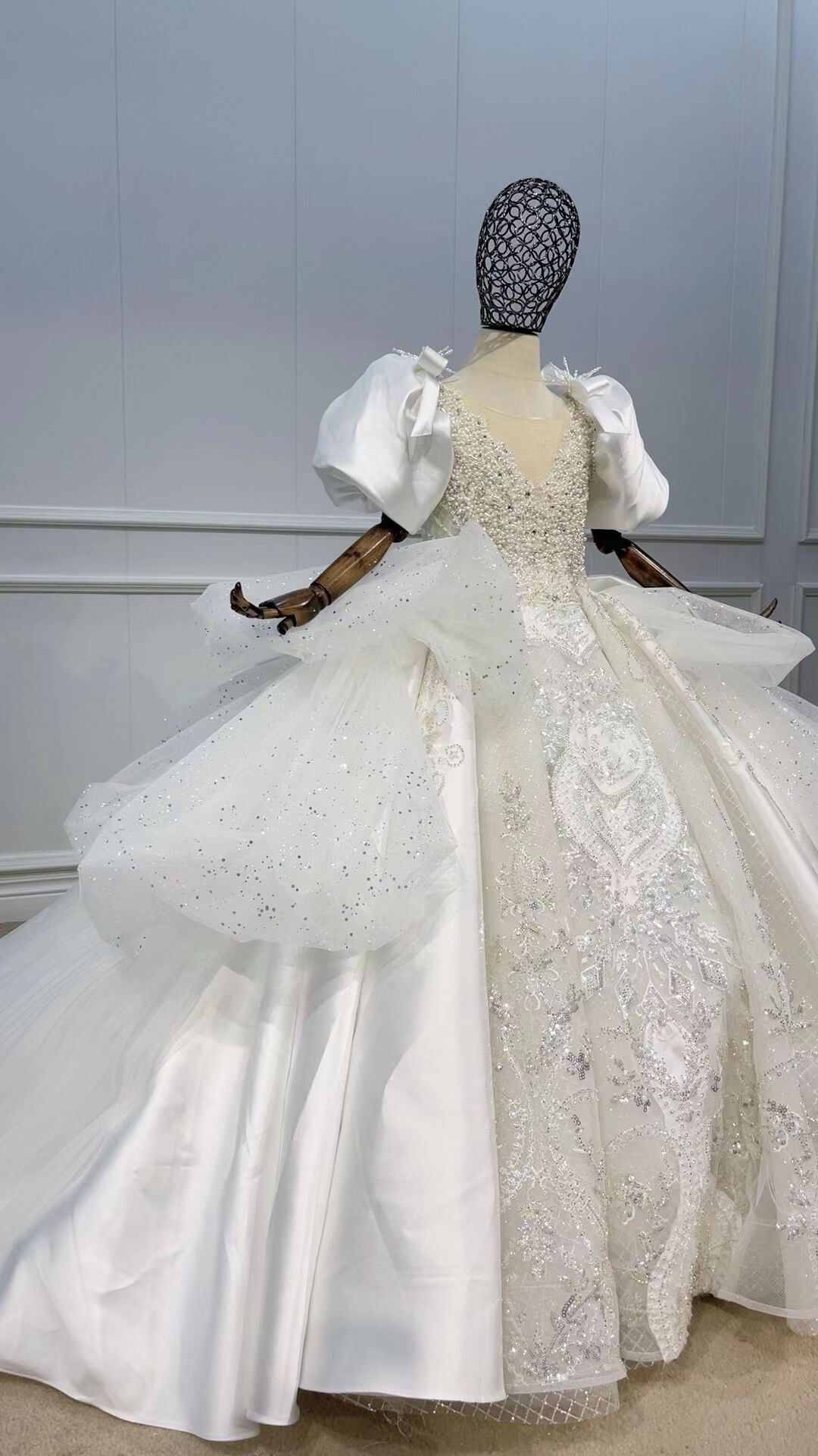 Luxury Cinderella Ball Gown Little Girls Pageant Dress 51006-Pageant Dresses for Kids 2025 -Viniodress-Ivory-Custom Size-