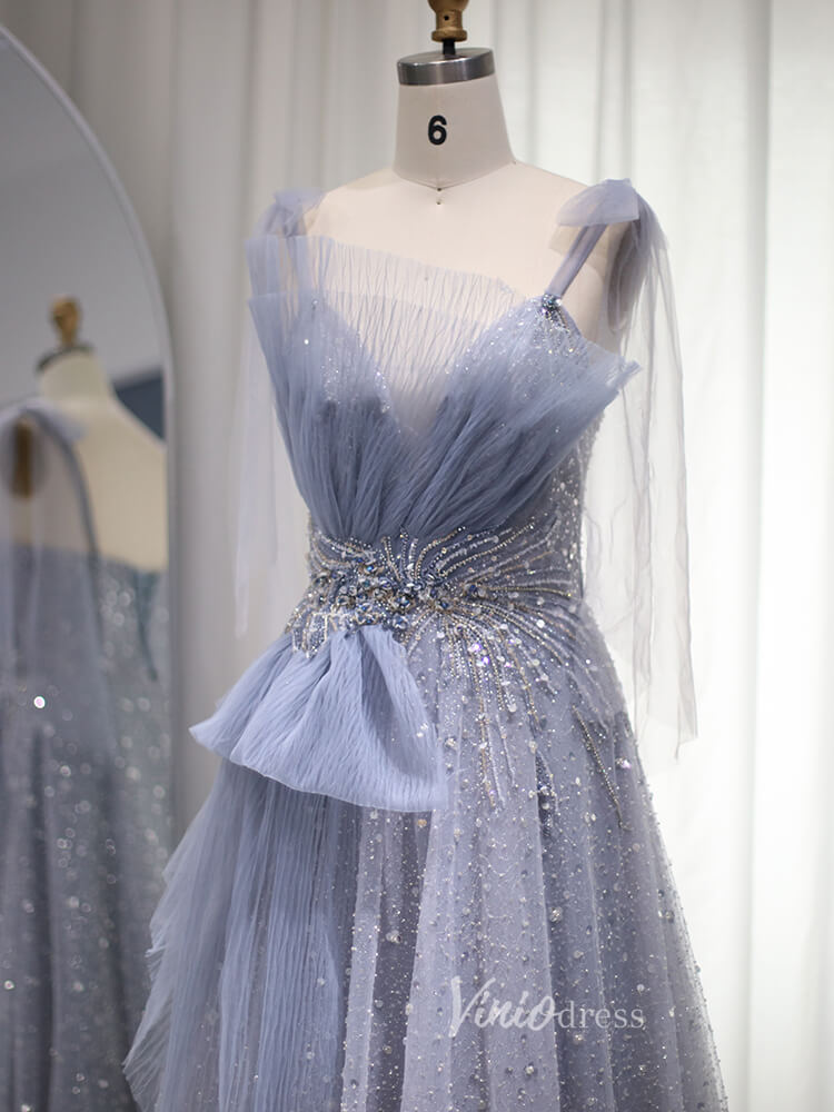 Pink Beaded Shimmer Prom Dresses Dusty Blue Evening Dress 20097-Evening Dresses 2025 -Viniodress-Pink-US 2-