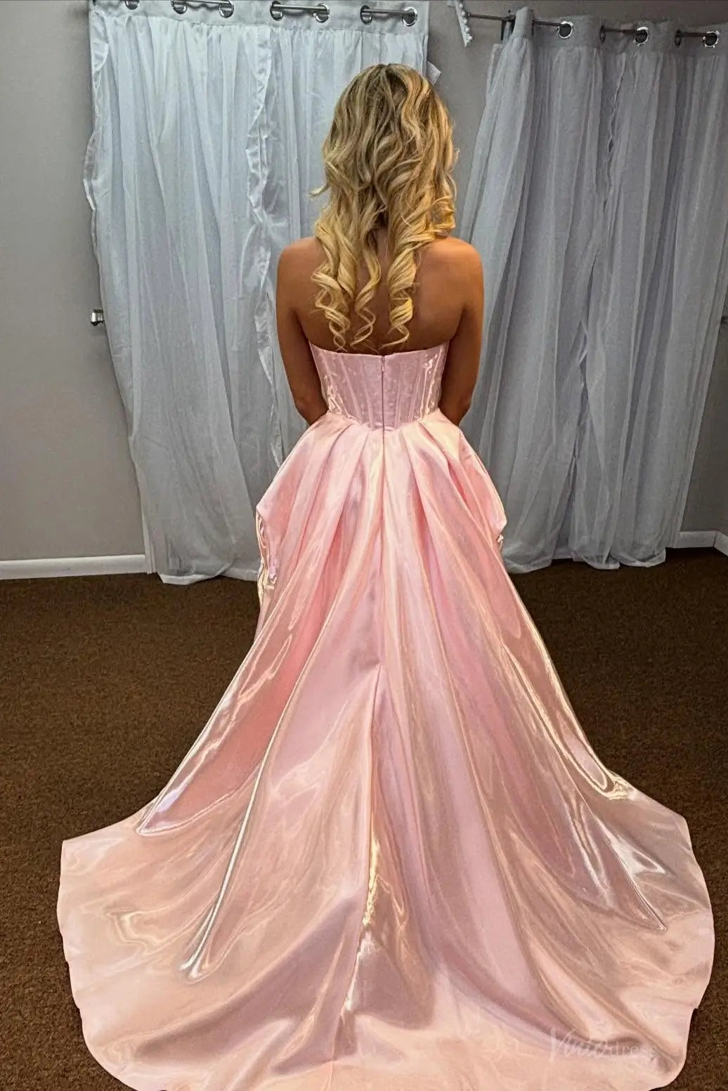 AS069-prom dresses 2026-Viniodress-Pink-Custom Size-