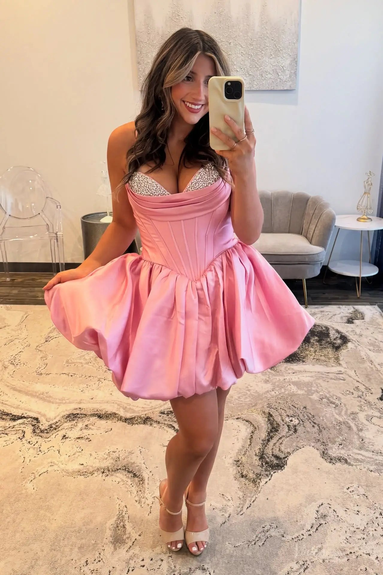 HS008-Homecoming Dresses 2026-Viniodress-Pink-Custom Size-