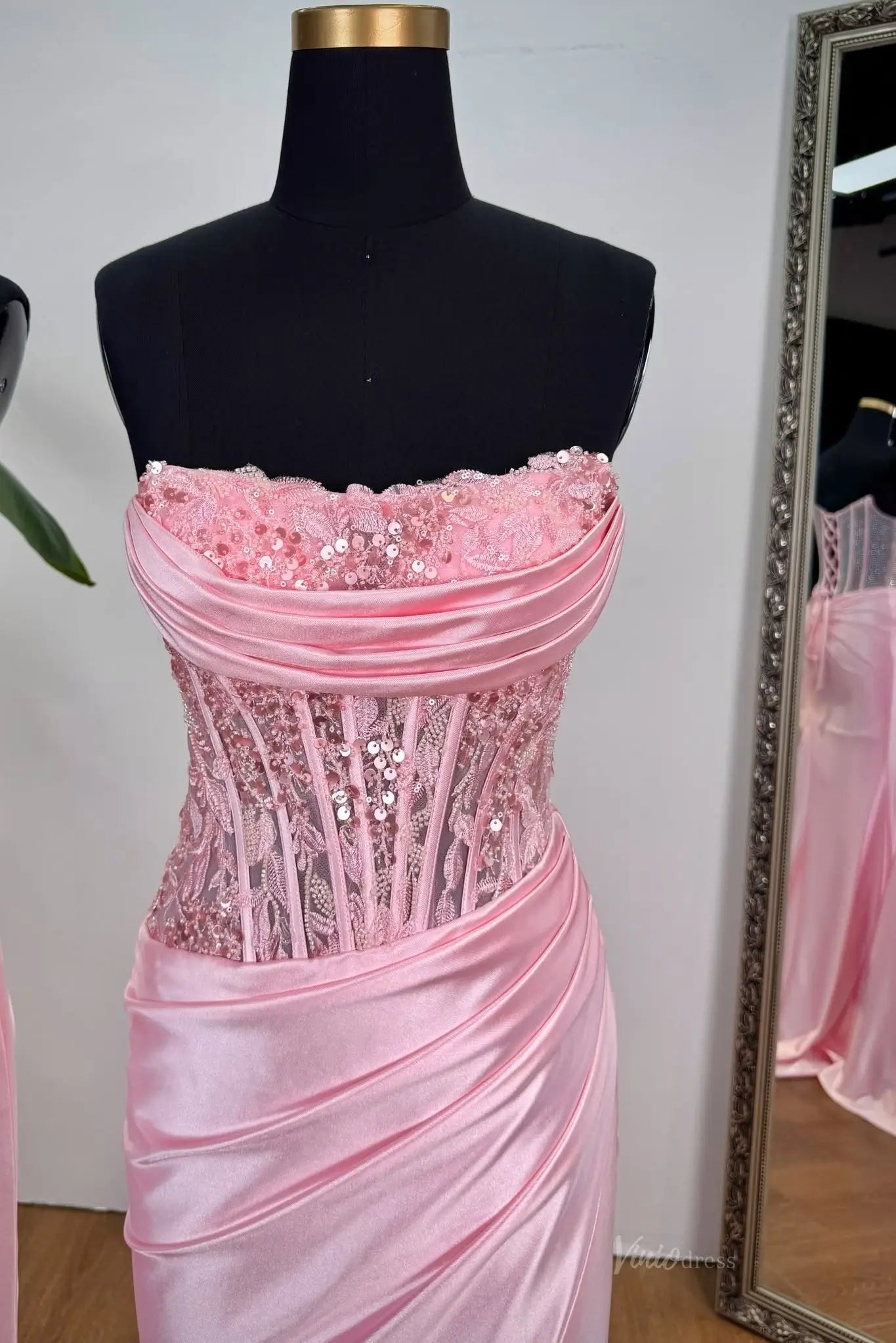 SS401-Prom Dresses 2026-Viniodress-Pink-Custom Size – Add Measurements in Cart-