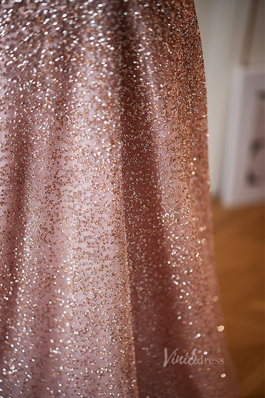 Radiant Pink Beaded Prom Dresses Boat Neck Evening Dress AD1090-Evening Dresses 2025 -Viniodress-Pink-Custom Size-