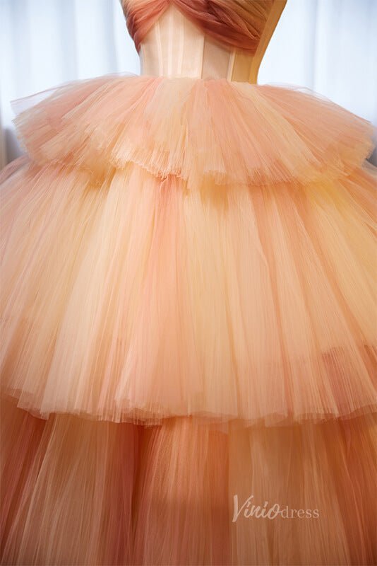 Radiant Ruffled Quinceanera Dresses Strapless Pleated Ball Gown AD1071-Quinceanera Dresses 2025 -Viniodress-Ombre-Custom Size-