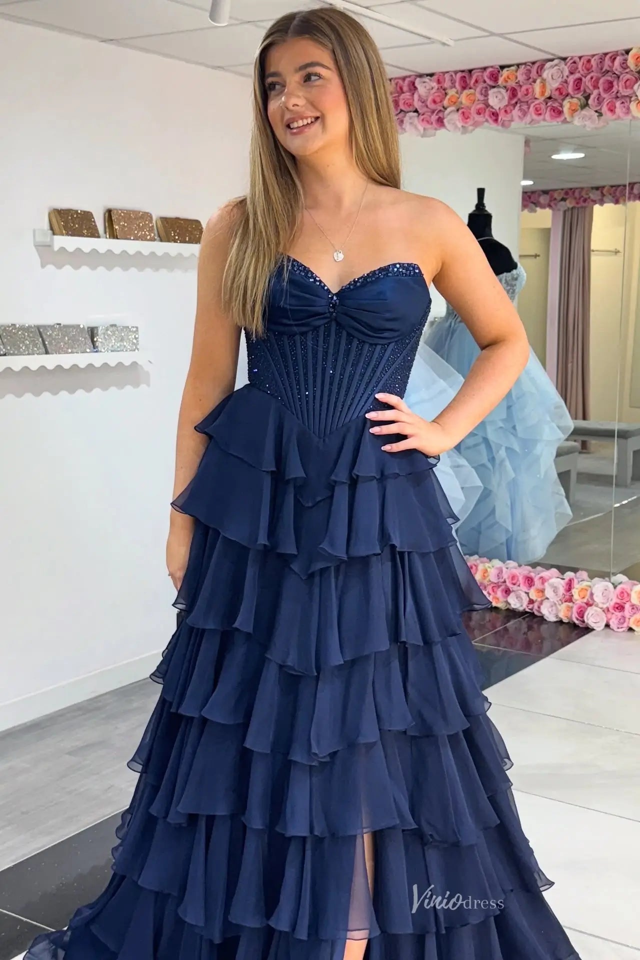 RF315-prom dresses 2026-Viniodress-Red-Custom Size-