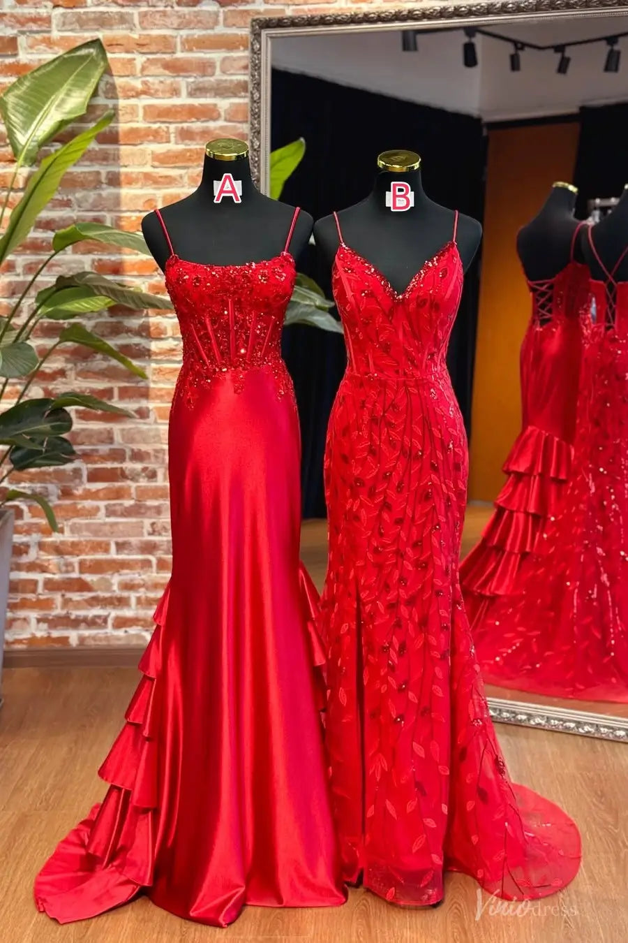 SS257-Prom Dresses 2026-Viniodress-Red-Custom Size-