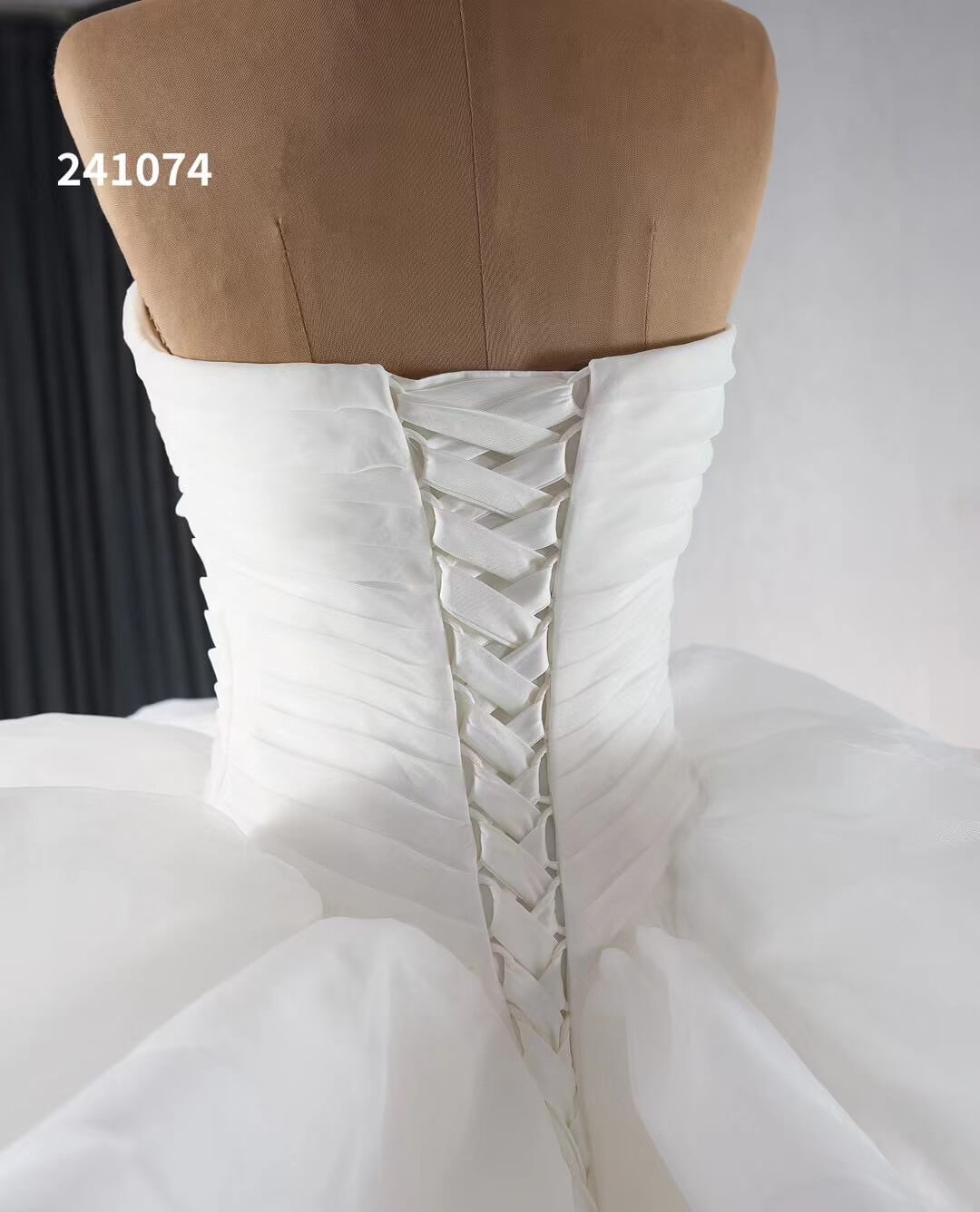 Red Tiered Ruffled Wedding Gowns Strapless Sweetheart Neck Quince Dress 241074-Quinceanera Dresses 2025 -Viniodress-Red-Custom Size-