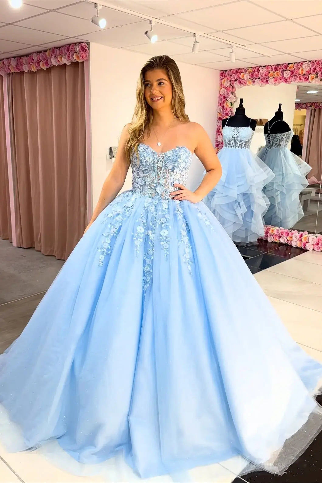 QC005不转-Quinceanera Dresses 2026-Viniodress-Navy-Custom Size-