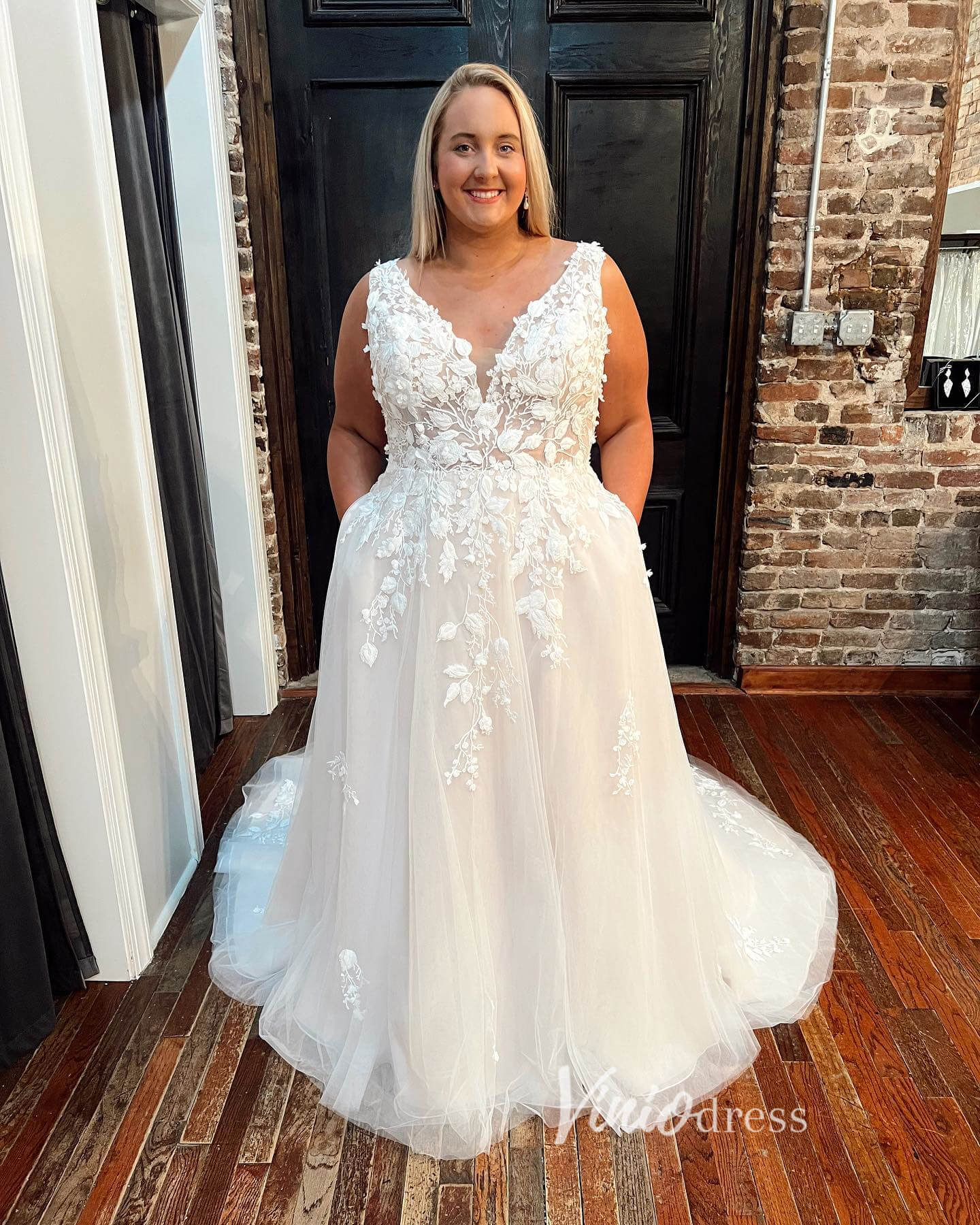 Romantic A-Line Tulle Wedding Dress