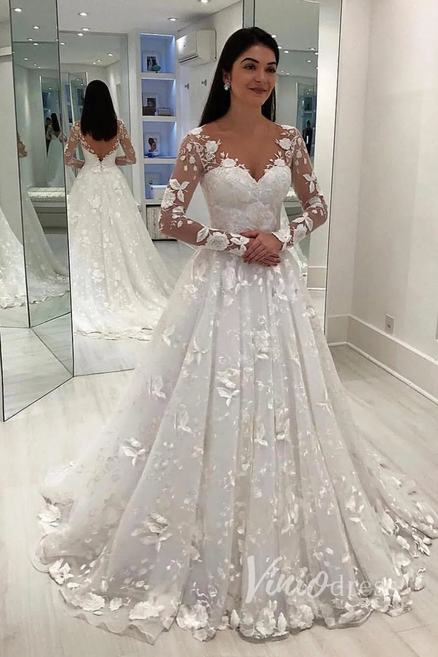 Vestidos de novia de encaje rosa con abertura Vestido de novia de