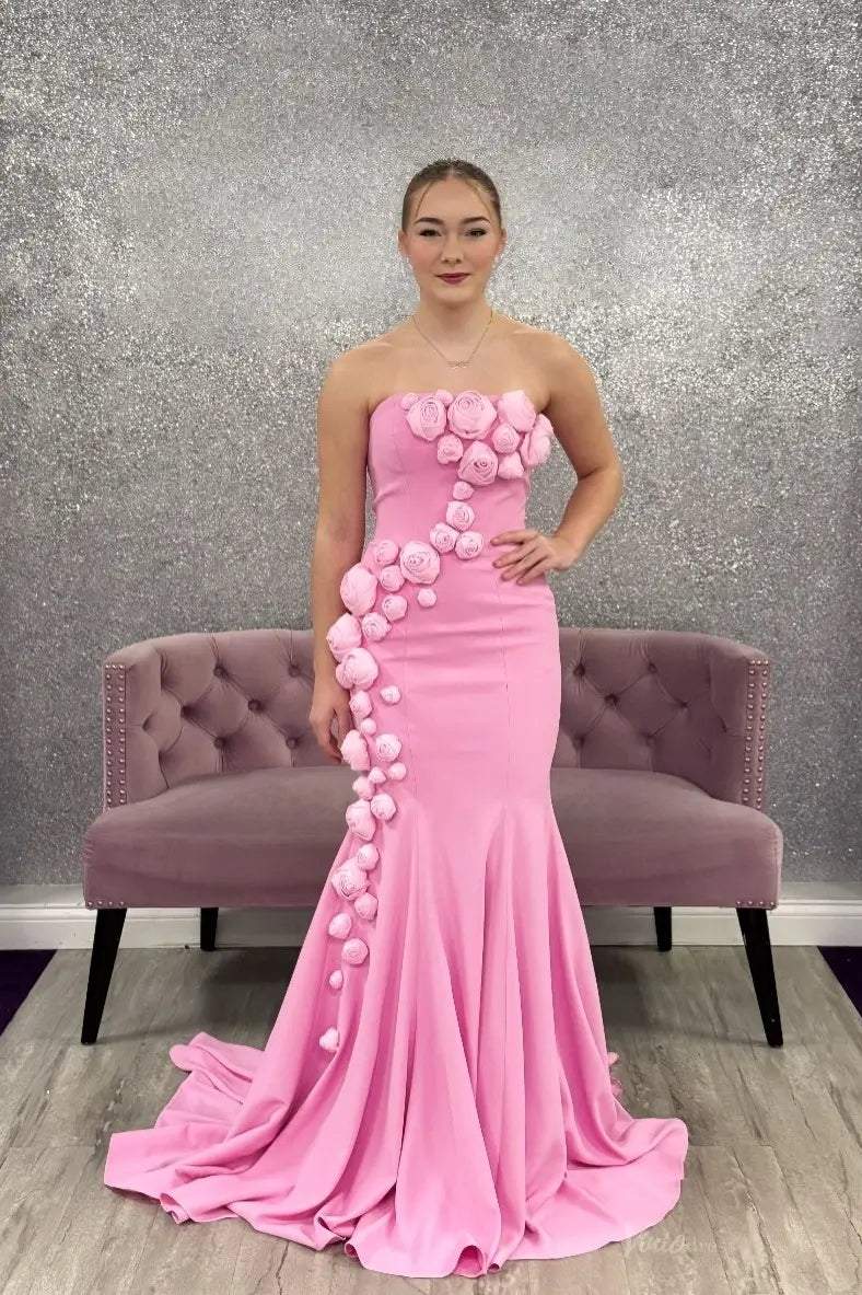 SS364-prom dresses 2026-Viniodress-Pink-Custom Size-