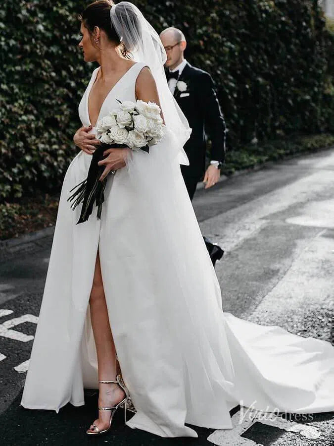 chinese dress ladies White Strapless Satin A-Line Wedding Dresses, Champagne / 16