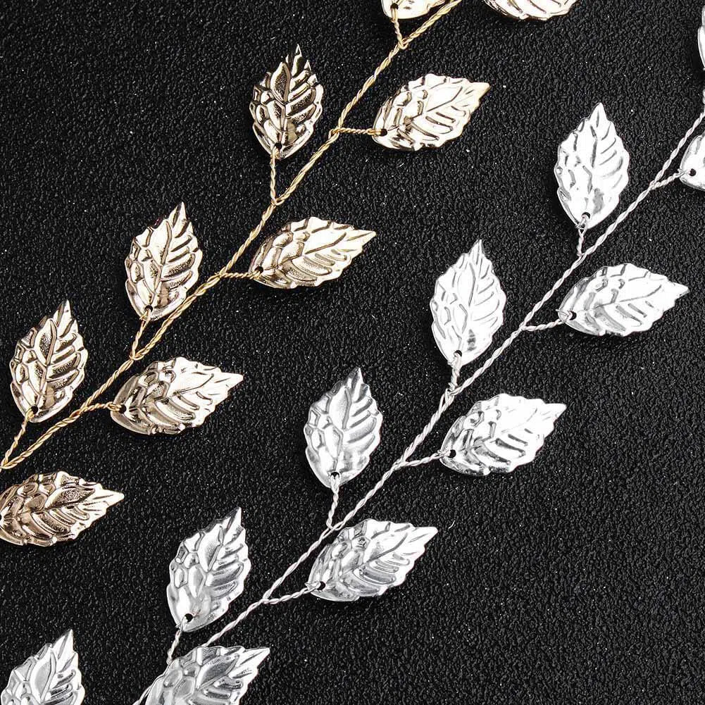 Simple Gold Laurel Leaf Headbands AC1083-Headpieces 2025 -Viniodress-Gold-