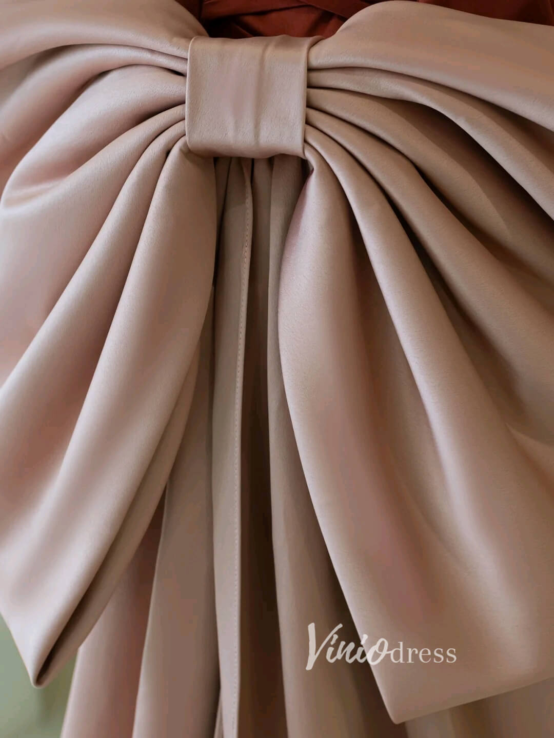 Strapless Satin Mermaid Prom Dresses Bow-Tie Evening Dress FD3446-prom dresses 2025 -Viniodress-As Picture-Custom Size-