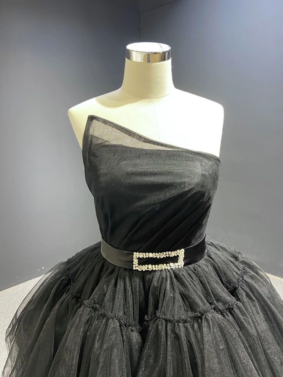 Tiered Violet Purple Prom Dresses Strapless Sweet 15 Dress FD2424-prom dresses 2025 -Viniodress-Purple-Custom Size-