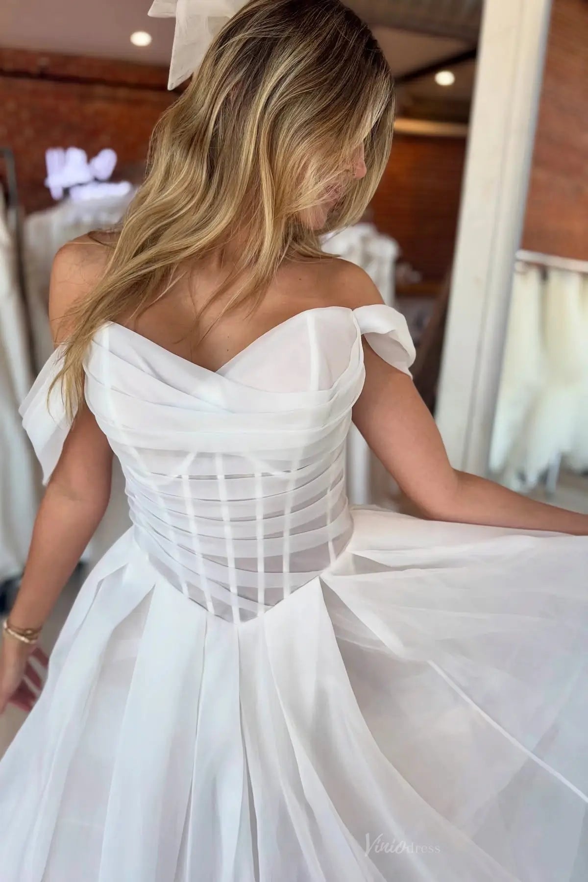 MS159 silky organza-wedding dresses 2026-Viniodress-Ivory-Custom Size-