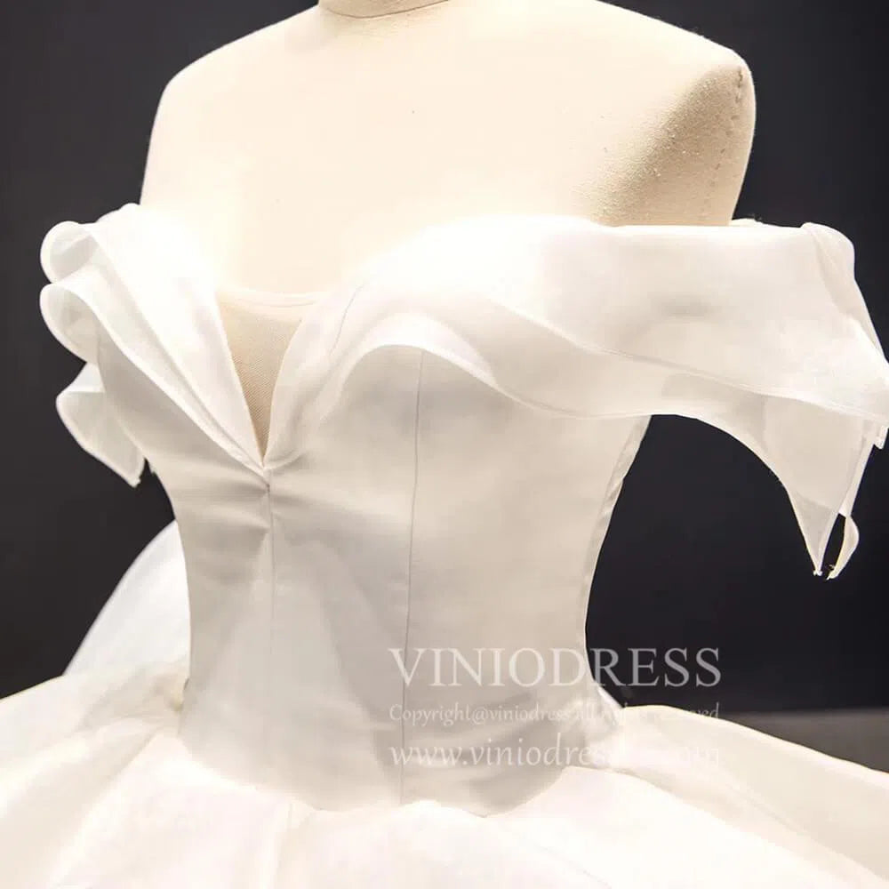 Vintage Haute Couture Ball Gown Wedding Dresses Vintage Rosette Dress 66956-wedding dresses 2025 -Viniodress-Lavender-Custom Size-