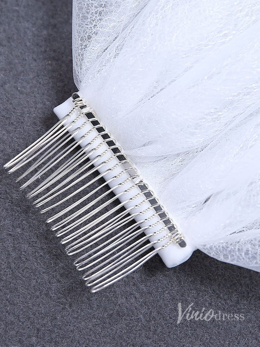 Waltz Length Mantilla Veil Viniodress TS18017-Bridal Veil 2025 -Viniodress-Ivory-