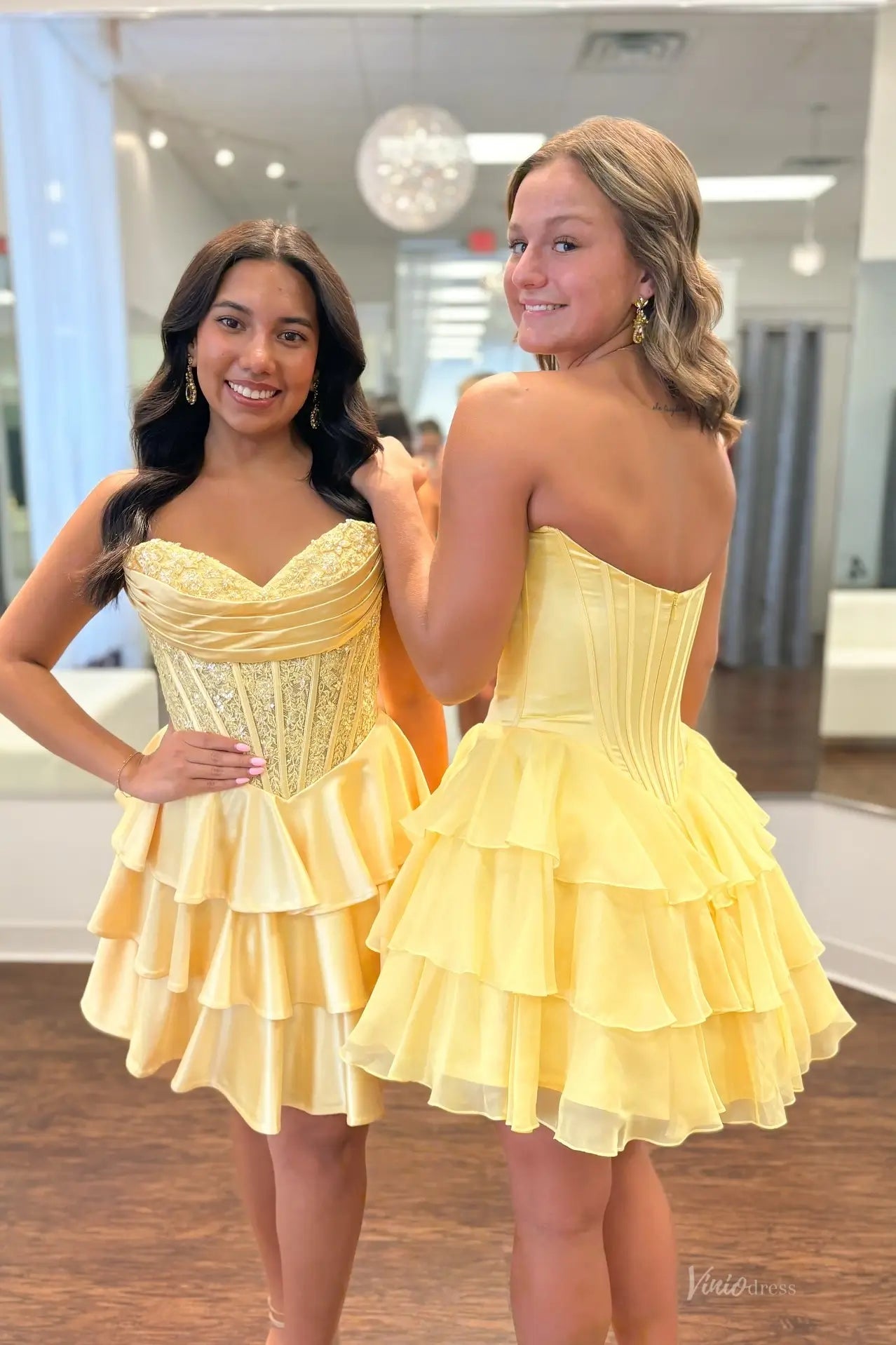 HR010不转-Homecoming Dresses 2026-Viniodress-Yellow-A-Custom Size – Add Measurements in Cart