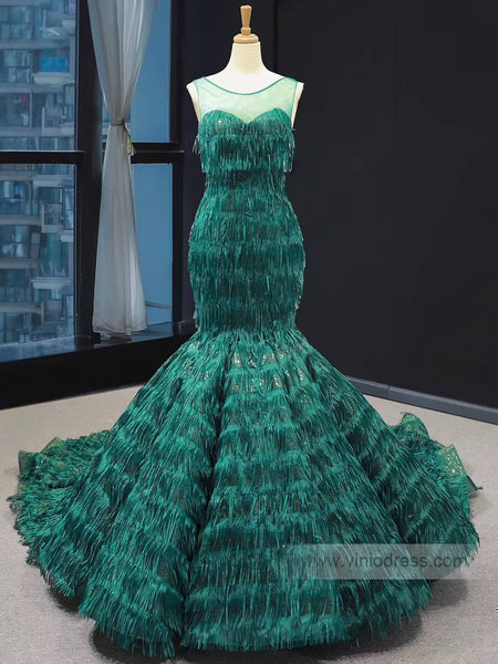 Vintage Emerald Green Lace Prom Dresses with Sleeves 66691 viniodress –  Viniodress