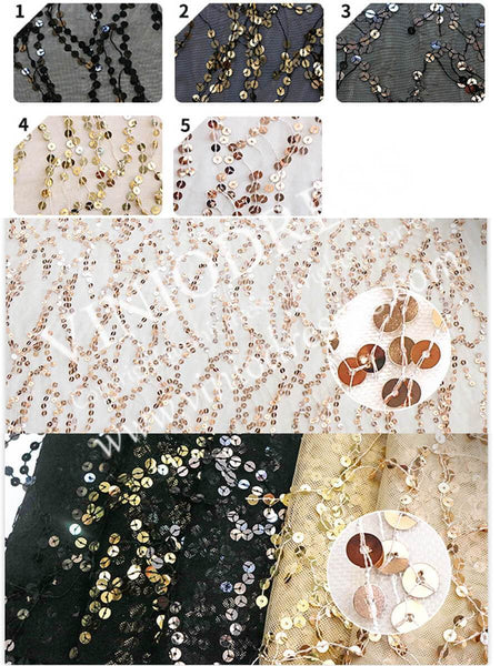 Elle Sequin Fabric by the yard