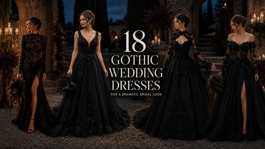 18 Gothic Wedding Dresses in Black for a Dramatic Bridal Look